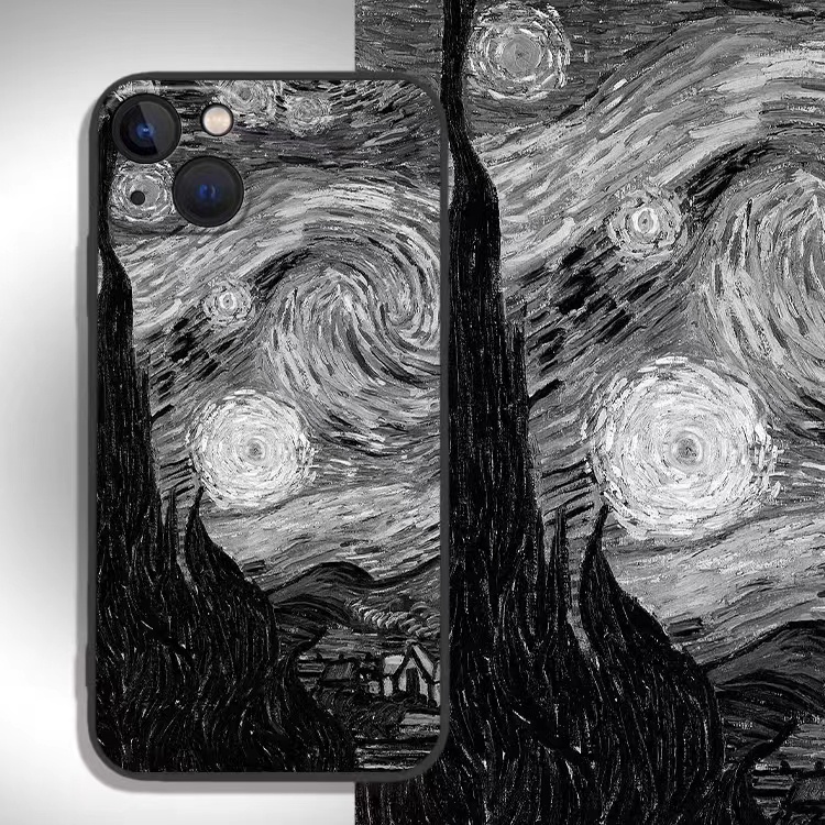 IPHONE Ins Pola Langit Berbintang Cocok Untuk Iphone14 14pro 14plus 13 13pro 13prm iPhone12 7Plus 8Plus Xr XS 13 Pro Max Empat Sudut Casing Ponsel Tahan Guncangan