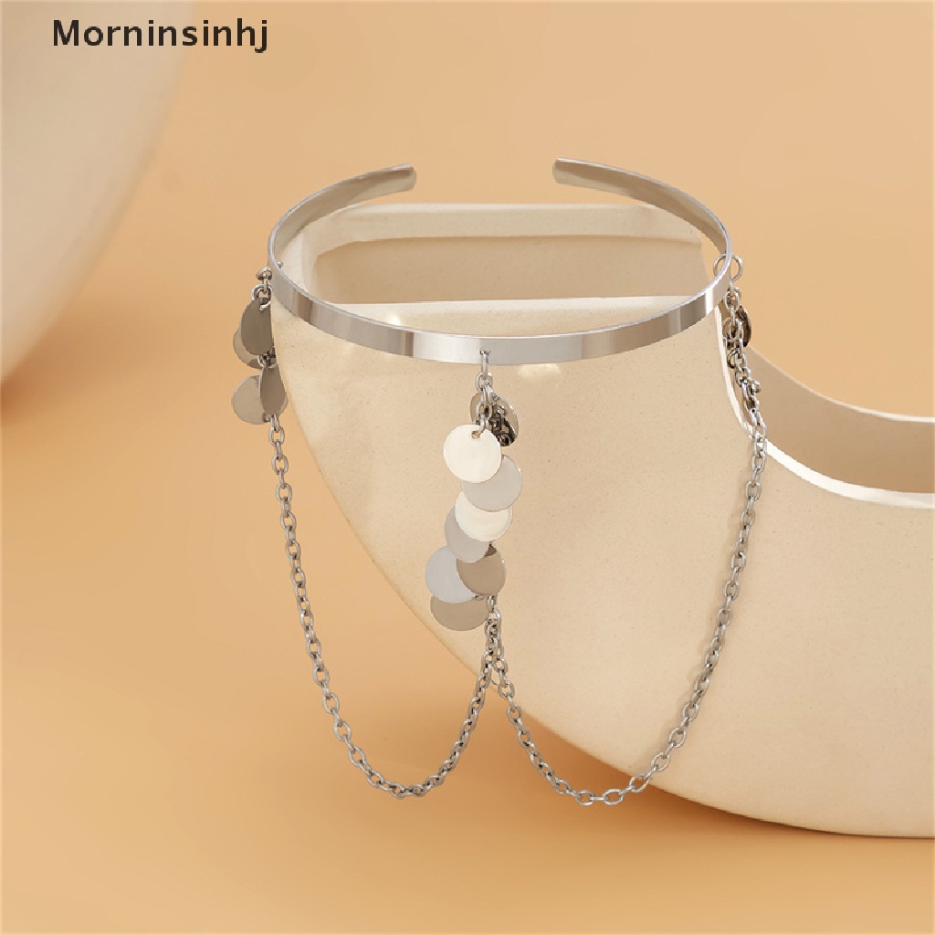 Mornin Bohemian Logam Rumbai Liontin Lengan Atas Manset Bangle Wanita Fashion Perhiasan id