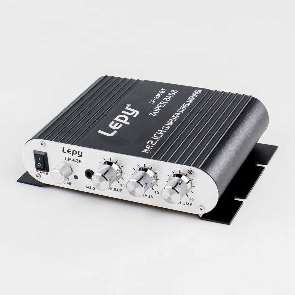 Lepy Audio Amplifier Bluetooth HiFi Stereo Treble Bass Booster - LP-838BT ( Mughnii )