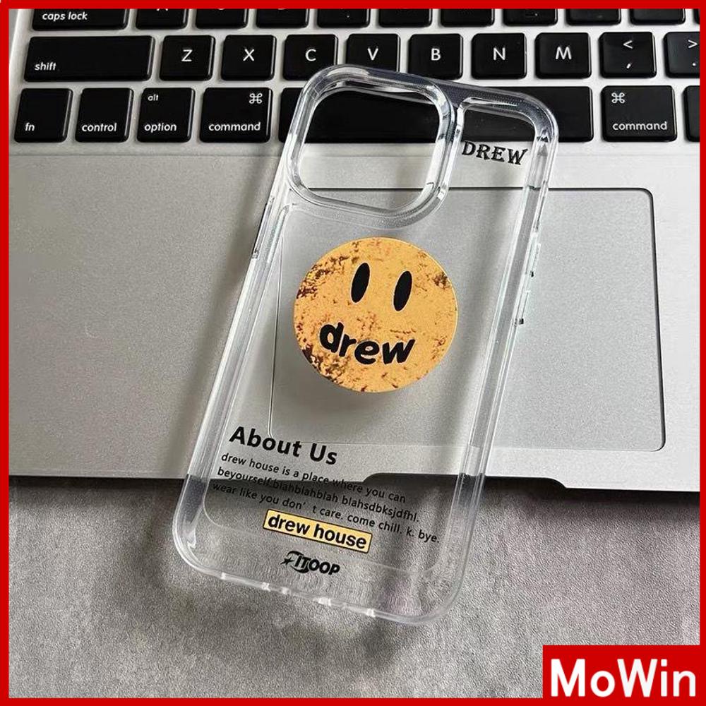 For iPhone 14 Pro Max iPhone Case Acrylic Hard Case HD Clear Case Plating Button Shockproof Smiley Graffiti Cartoon Compatible For iPhone 13 Pro max 12 Pro Max 11 xr 7plus 6splus