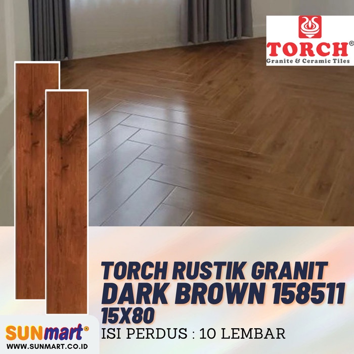 TORCH RUSTIK GRANIT 158511 DARK BROWN 15X80