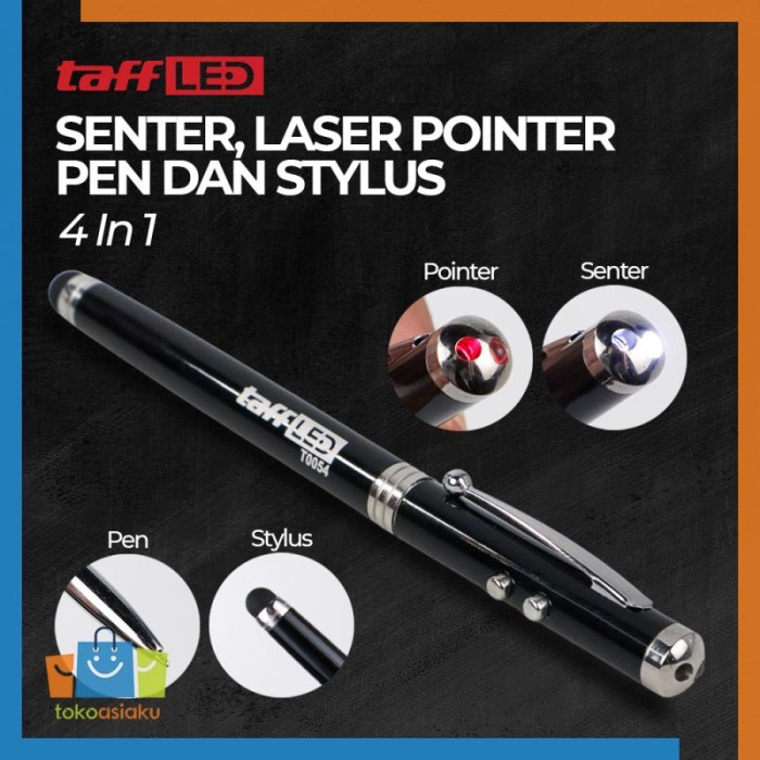 

Ballpoint Pulpen Multifungsi 4 in 1 Senter Laser Pointer Pen Stylus