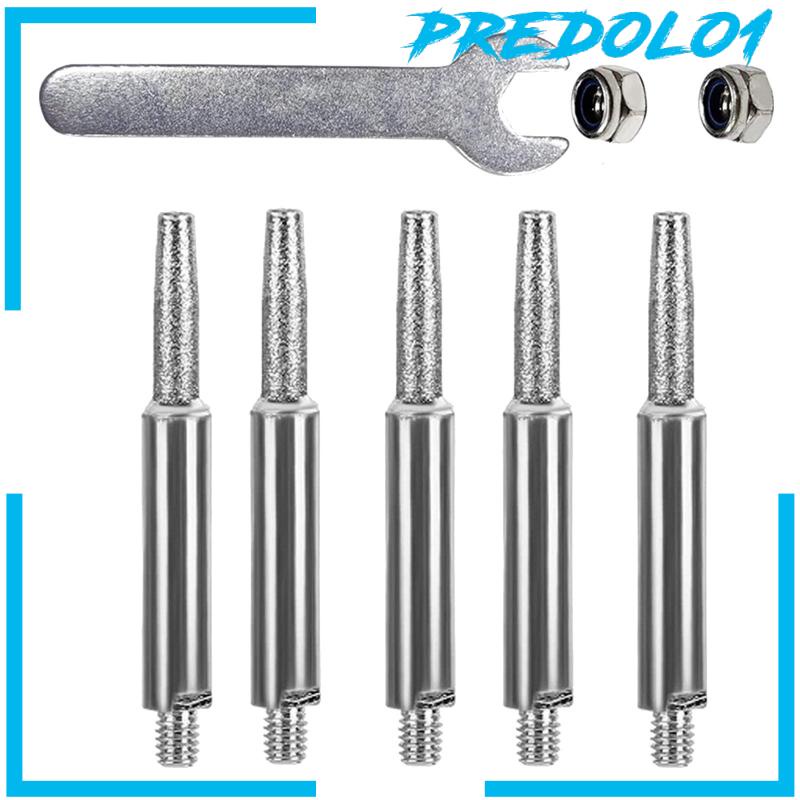 [Predolo1] Burr Bit Set Kekerasan 6mm Shank Untuk Perhiasan DIY Batu Ukir