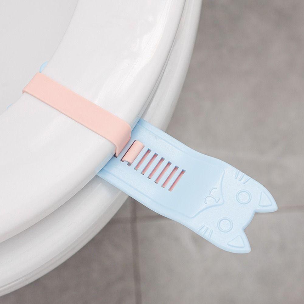 [Elegan] Pegangan Dudukan Toilet Universal Aksesoris Toilet Lucu Hindari Menyentuh Alat Pembersih Pengangkat Tutup Kucing
