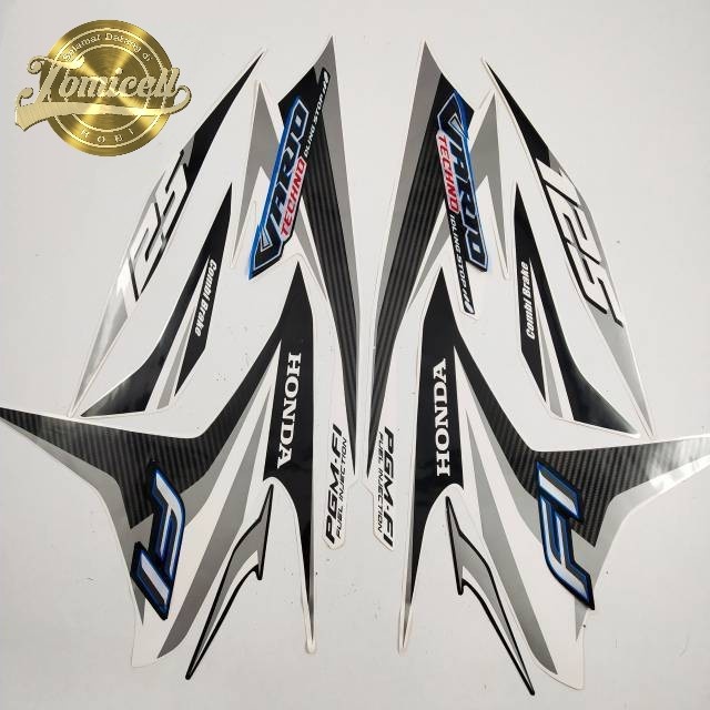 striping honda vario 125 iss techno old 2014 2015 iss putih body