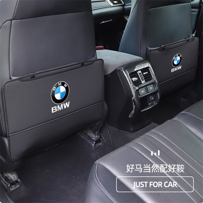 Untuk BMW X1 X2 X3 X5 3seri 5seri F10 F11 F18 F10 F11 F30 F31 PU Leather Anti-Anak-Kick Pad Untuk Mobil Tahan Air Kursi Back Protector Cover Auto Anti Lumpur Kotoran Bantalan Dengan Storag