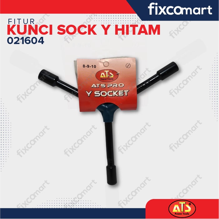 KUNCI SOCKET Y HITAM &quot;ATS&quot; 8X9X10MM