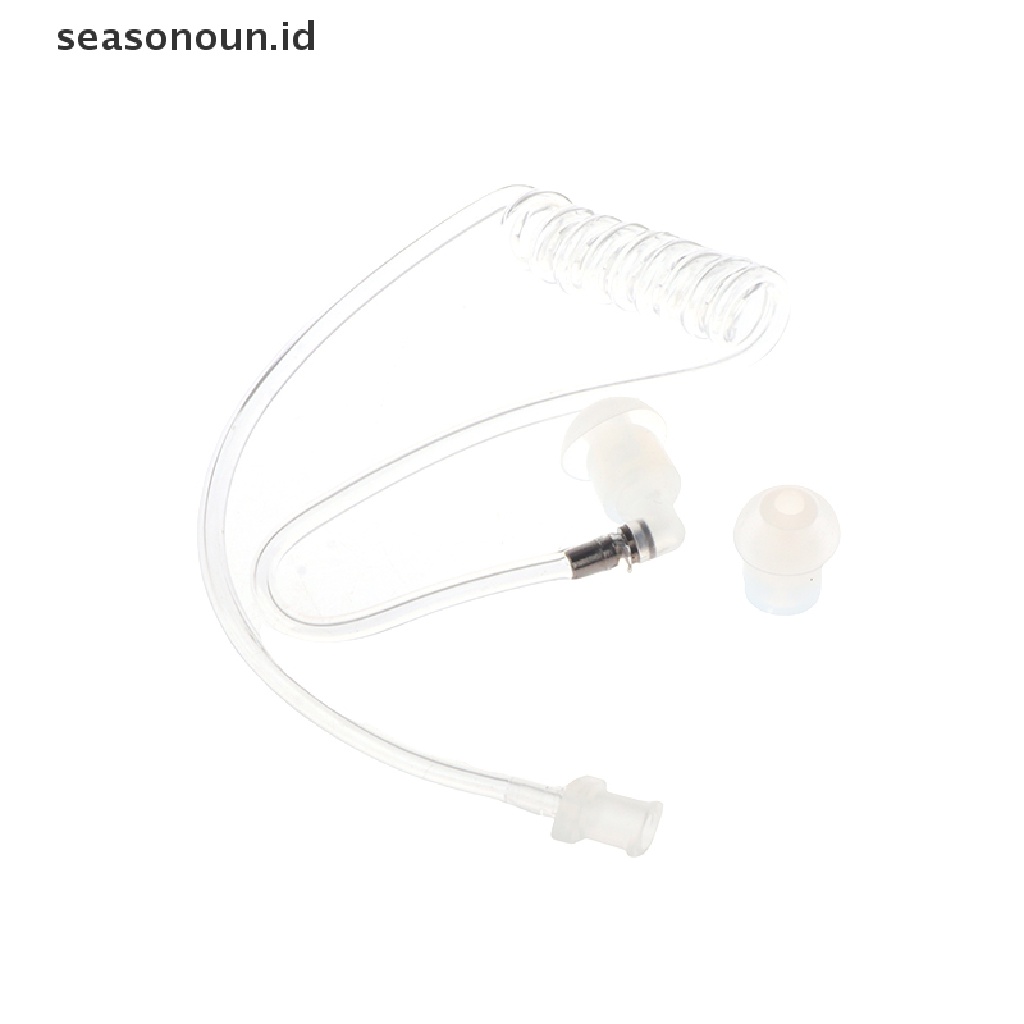 Seasonoun Earphone Transparan Coil Acoustic Air Tube Earplug Untuk Walkie Radio Dua Arah.