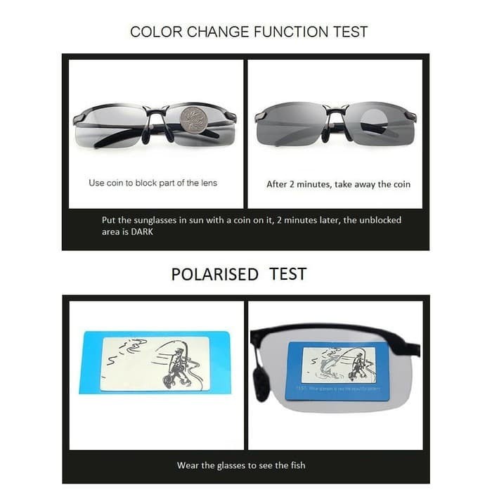 Kacamata Driving Polarized Photochromic UV400 Sports Sunglasses murah