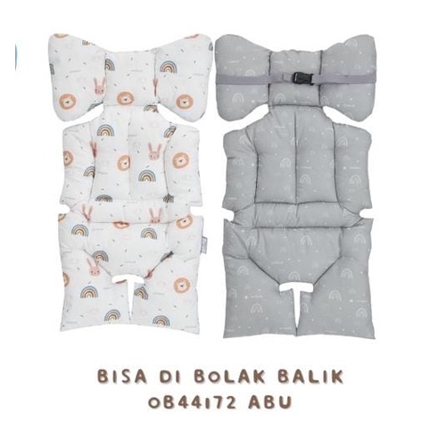 Omiland alas stroller + Bantal Dot Bahan Lembut Premium Motif - Alpaca Rainbow Sloth Series