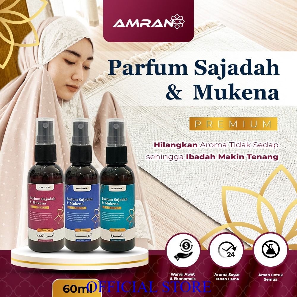 Parfum Untuk Sajadah &amp; Mukena Aroma Parfum Arab Antibacterial Parfume Sajadah AMRAN