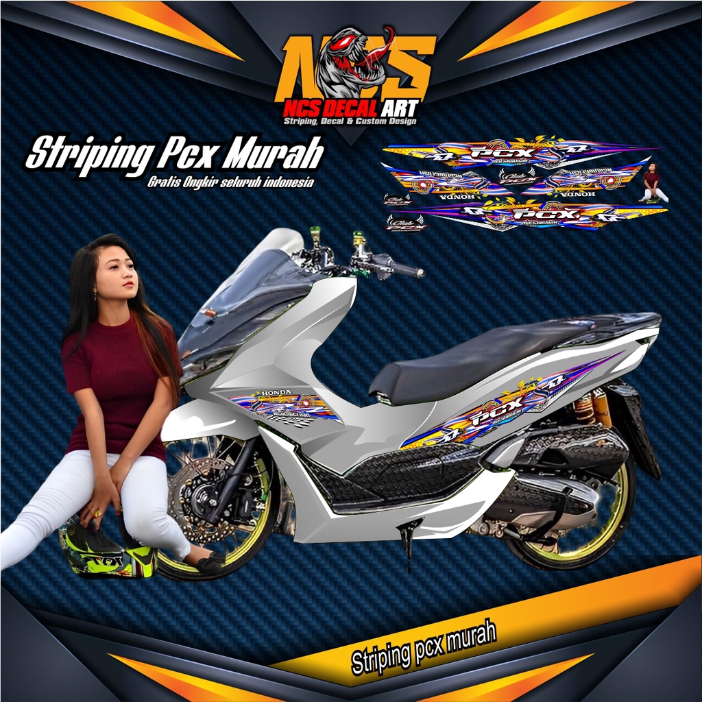 Stiker Variasi Honda PCX 2019 2020 2021 / Honda Pcx / Striping Racing Keren Honda Pcx 2020 Simple Dl