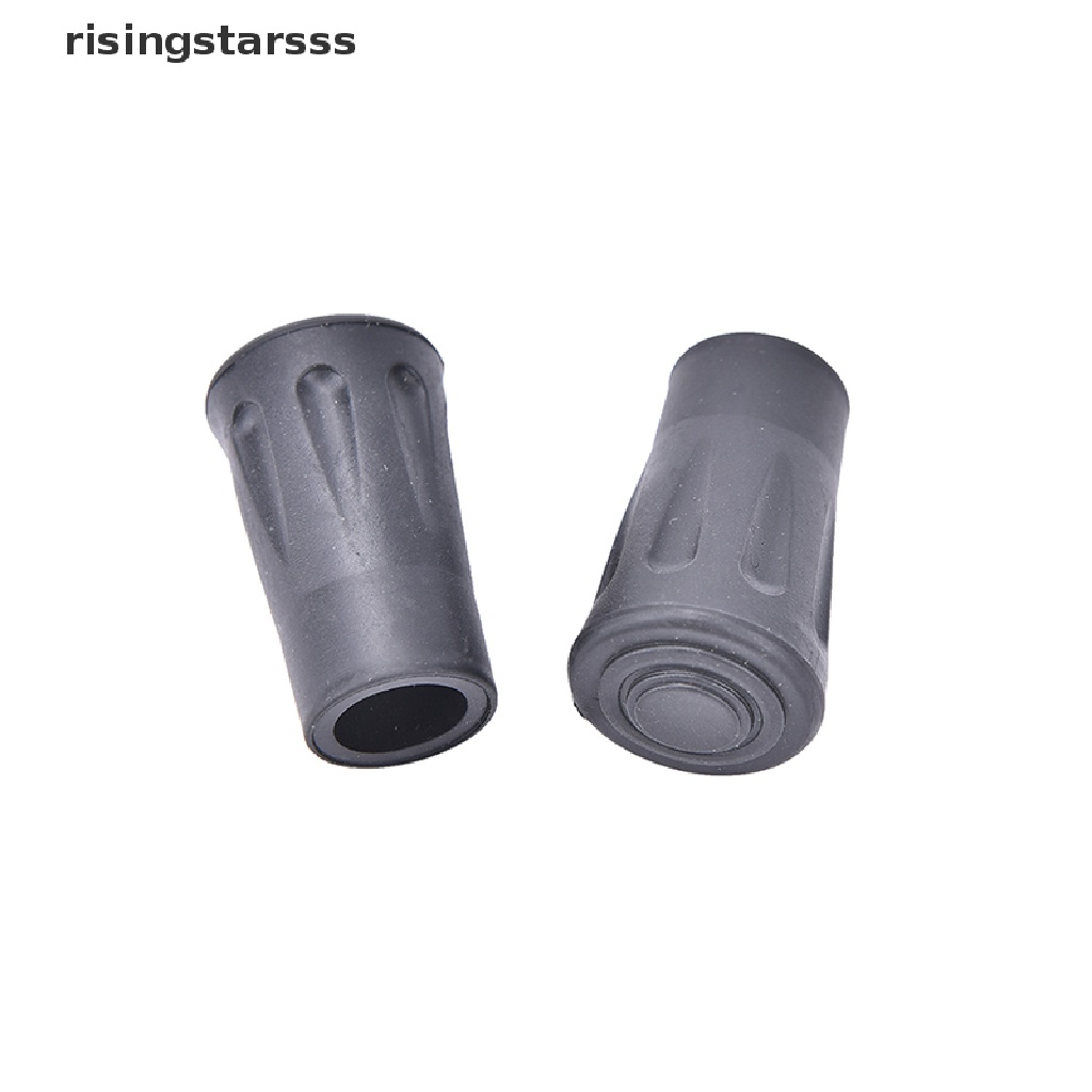 Rsid Span-New12-Karet Bertulang Tip End Cap Palu Tiang Trekking Hiking Walking Stick Jelly