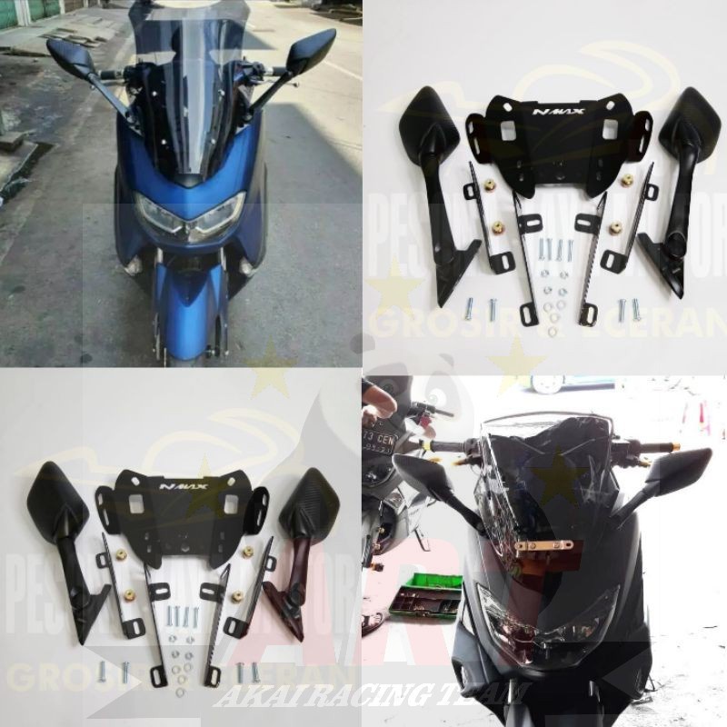 (BISA COD) New Spion Nmax,Nmax New 2020 Model R25 + Breket Serpo Full Set &amp; Baut Anti Jebol