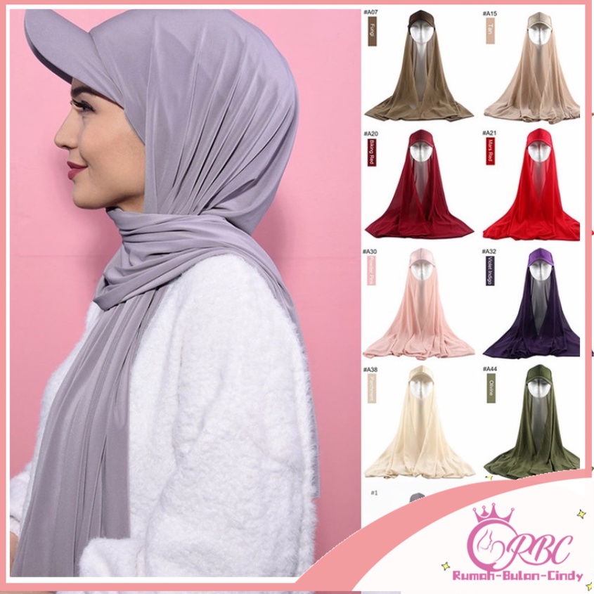 【COD】Impor Terbaru Mode Topi Hijab Bucket Hat Include Kerudung perlindungan UV/perlindungan matahari untuk wanita hamil