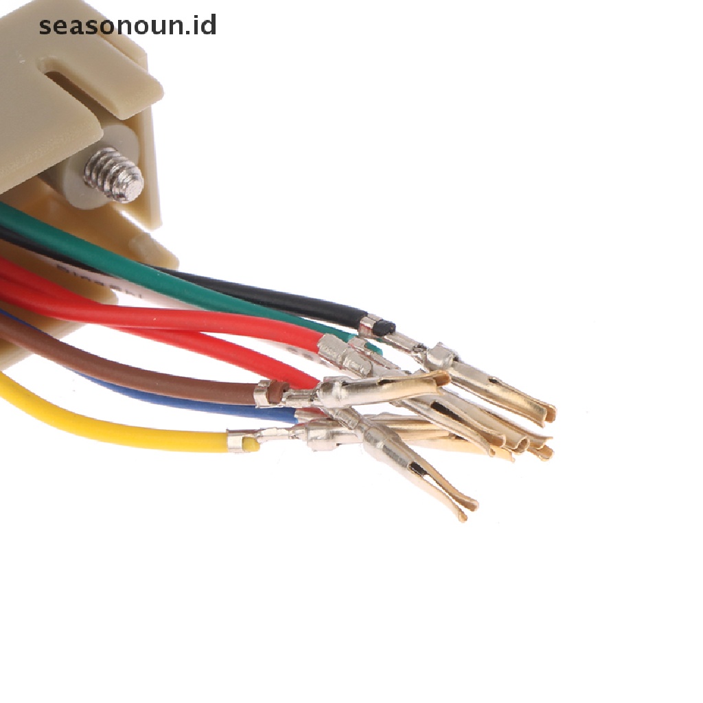 Seasonoun Konektor Adapter 9pin DB9 RS232 Male Female To RJ45 DB9 Untuk Komputer.
