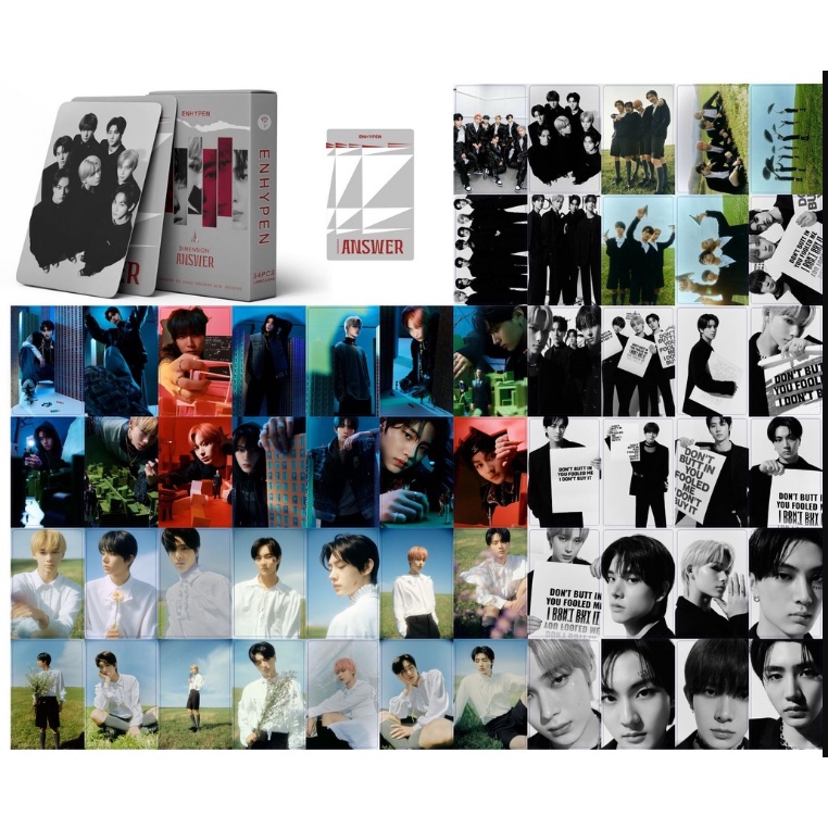 55pcs/box ENHYPEN Album DIMMENSION ANSWER Photocards JUNGWON HEESEUNG JAY JAKE SUNGHOON SUNOO NIKI Lomo Kartu Kpop Postcards