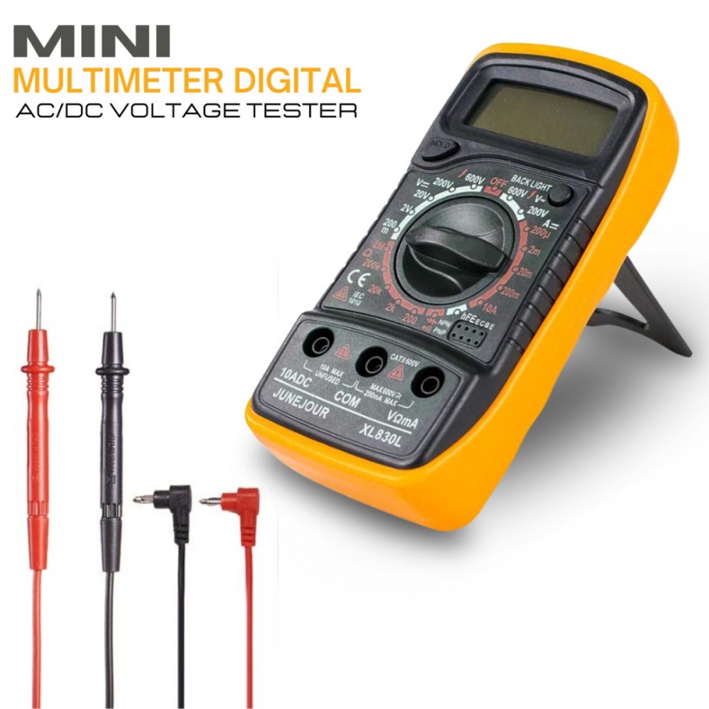 Junejour Mini Digital Multimeter AC/DC Voltage Tester - XL830L