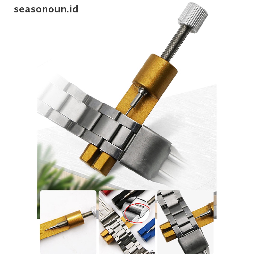 Seasonoun Jam Tangan Strap Repair Detaching Device Bongkar Pasang Watch Band Opener Adjust Tool.