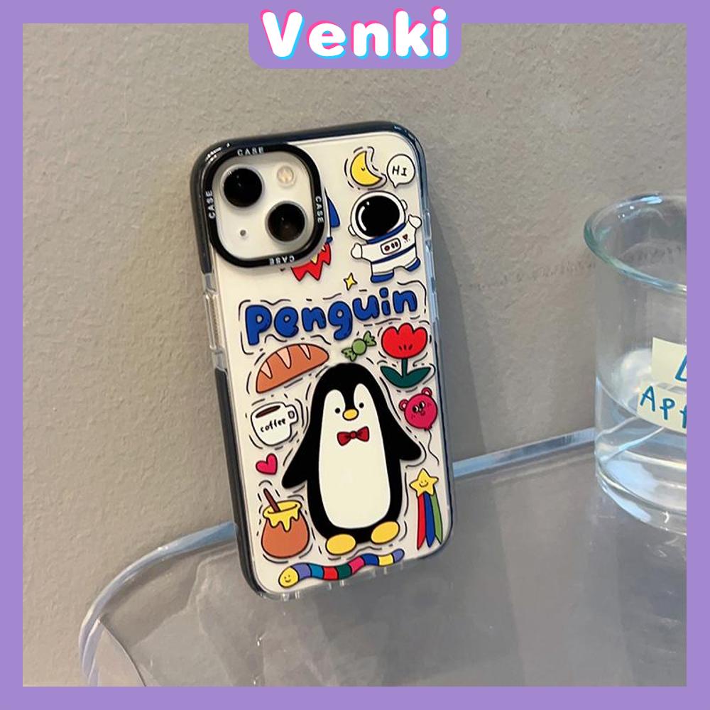 Case iPhone 11 Thicken Soft Silicone Big Hole Case Cute Cartoon Penguin Camera Protection Shockproof Back Cover Compatible for iPhone 14 13 12 11 Pro Max 7 8 Plus X XR XS