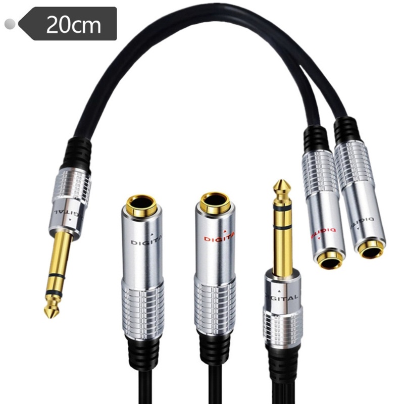 Kabel zzz 14inch Splitter 1 4 TRS Stereo Male To Dual 1 4 TRS Stereo Female