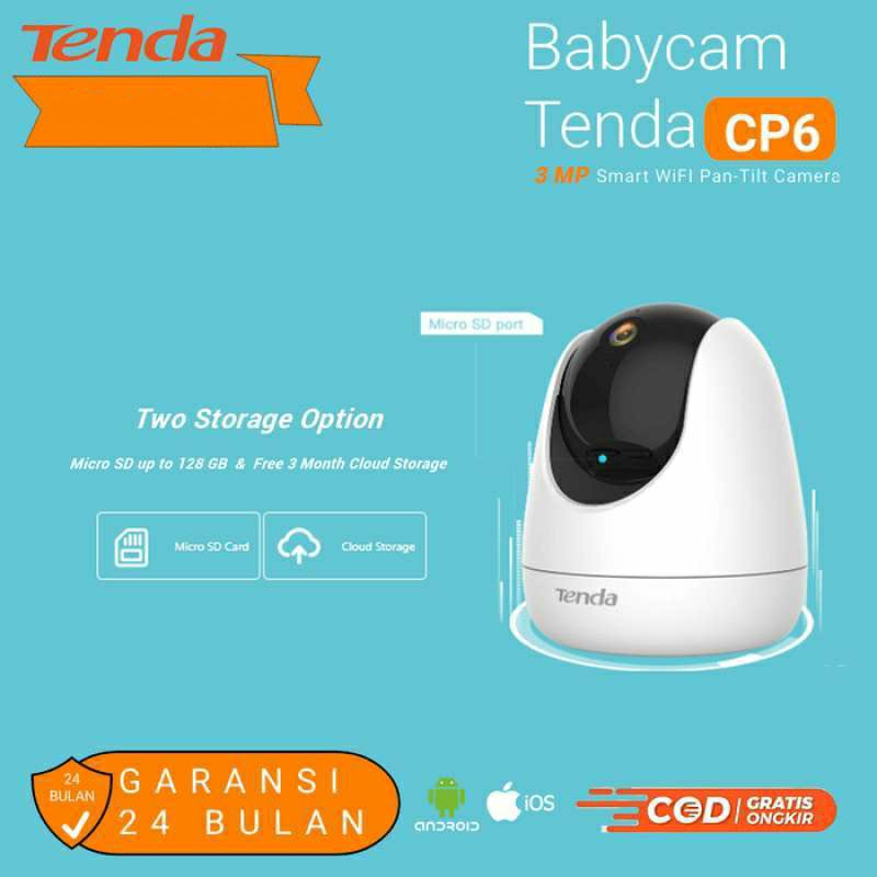 CAMERA CCTV TENDA CP6 / CP-6 IP CAM 2K 3MP SECURITY KAMERA CCTV INDOOR PAN TILT GARANSI RESMI