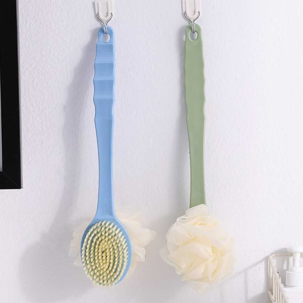 (BISA COD) FTIHSHP TREESMILE Sikat Mandi Bath Brush Back Rubbing with Shower Puff - LF73009