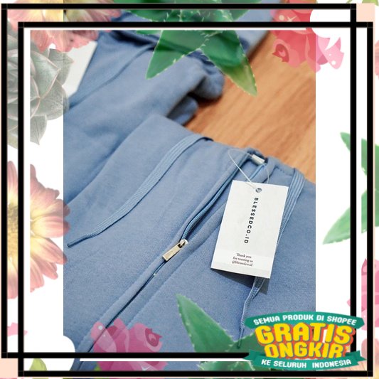 Hoodie Zipper Steel Blue / tay0