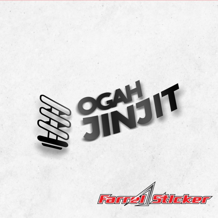 Stiker Sticker Ogah Jinjit cutting - Putih