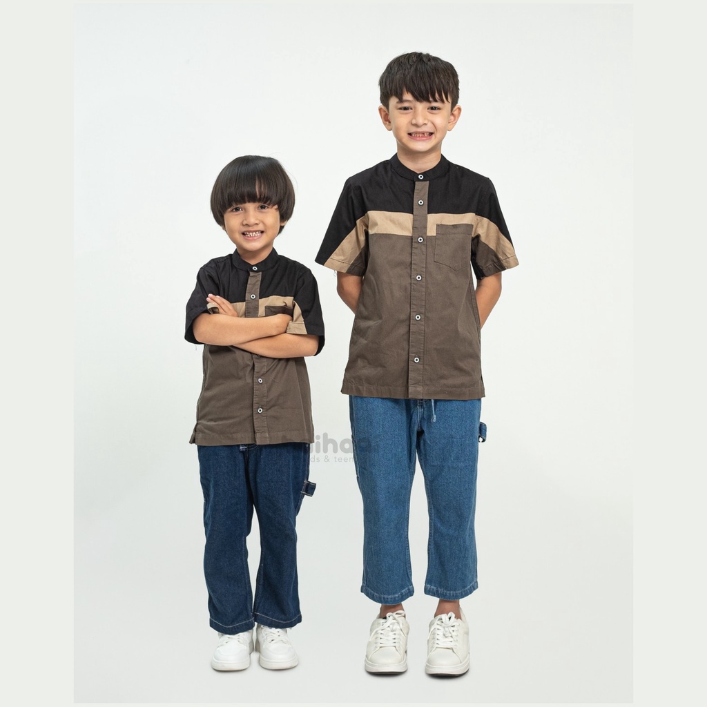 Baihaqi Kids Kemeja Koko Hakim Lengan Pendek BKA5