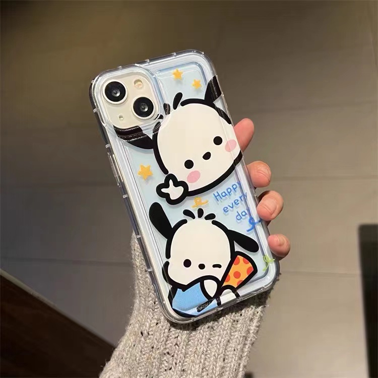 IPHONE Casing Ponsel Lembut Lucu Kompatibel Untuk Iphone14 13 11 12 Pro XS Max X Xr7 +8 Plus Casing Kucing Lucu Transparan TPU Silikon Shockproof Cover