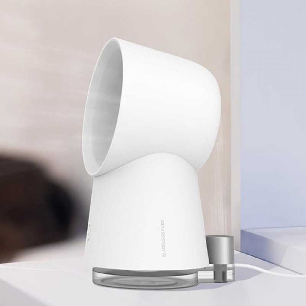 Kipas Bladeless Fan Humidifier Mist LED