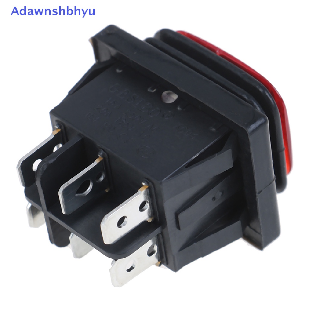 Adhyu 1PC 30A/250V 6Pin Waterproof Auto Boat Toggle Rocker Switch with LED 12V 220V ID