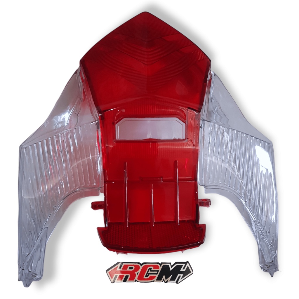 MIKA KACA LENSA STOP LAMP N SEN SEIN RITING RETING BELAKANG HONDA REVO FI F1 INJEKSI INJECTION FIT X FI MERAH PUTIH RED WHITE K03 BEST QUALITY BAHAN TEBAL JAMINAN KUALITAS