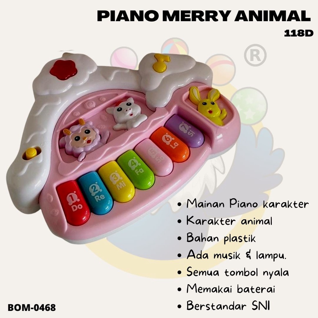 RAJAWALI TOYS GAJAHMADA MAINAN PIANO ANIMAL 118D