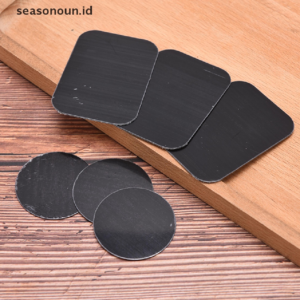 Seasonoun 10Pc Stiker Plat Metal Ganti Untuk Dudukan Hp Magnet Mobil.