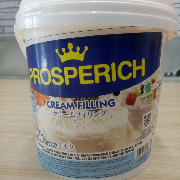 

PROSPERICH Milk Cream Filling 750gr ( Gratis Mr jelly dan Palmia 1pc)