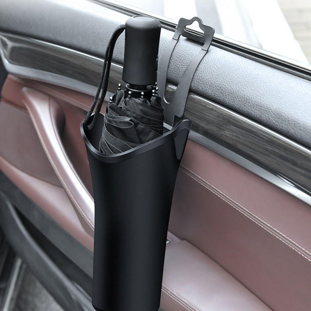 Lanfy Holder Payung Mobil Klip Pengait Penyimpanan Hemat Ruang Rak Tetap Onderdil Mobil Aksesoris Interior Auto Cup Holder Payung Lipat Cup Holder