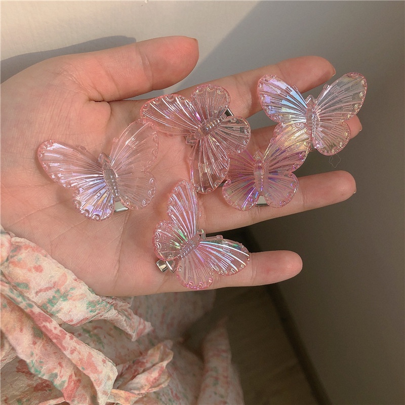 Mode Baru Mermaid Color Butterfly Hairpin 5pak Gadis Manis Kupu-Kupu Jepit Rambut Tren Musim Semi Baru Hiasan Kepala Jepit Rambut