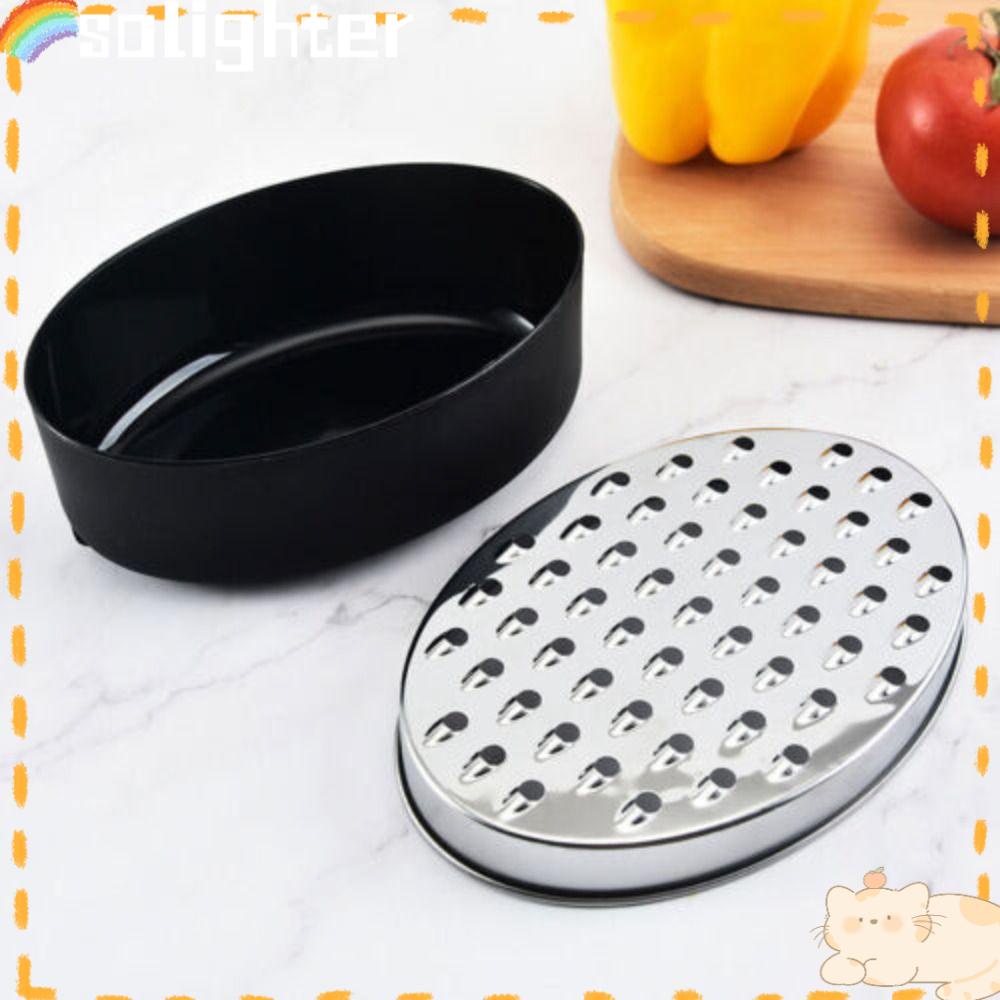 Solighter Cheese Shredder Pengupas Buah Sayur Stainless Steel Dengan Tutup