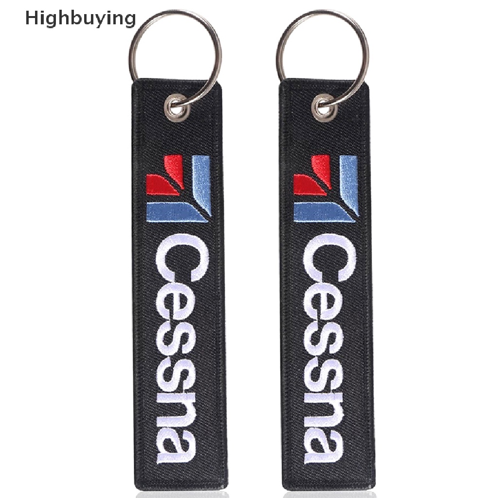 Hbid 1PC Huruf Cessna Boths Motif Bordir Gantungan Kunci Motor Key Ring Perhiasan Hadiah Aksesoris Glory