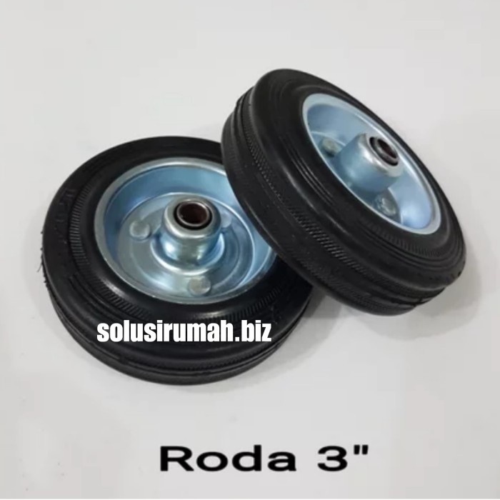 RODA ETALASE 3 INCH WHEEL ONLY RODA KARET RODA TROLLEY RODA GEROBAK 3&quot; ban saja 75mm 75 mm troli