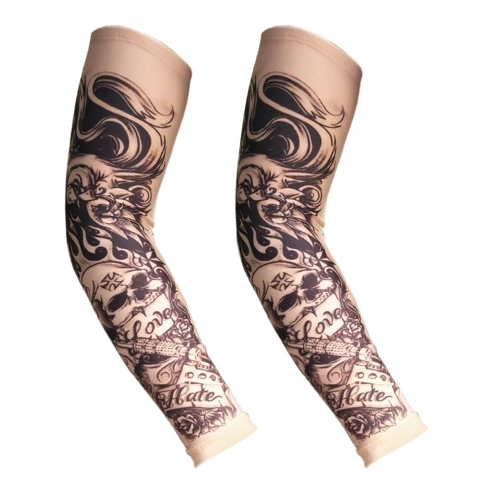 Arm Sleeve Pria / Manset Tangan / Manset Motor / Tatto Skulls NID