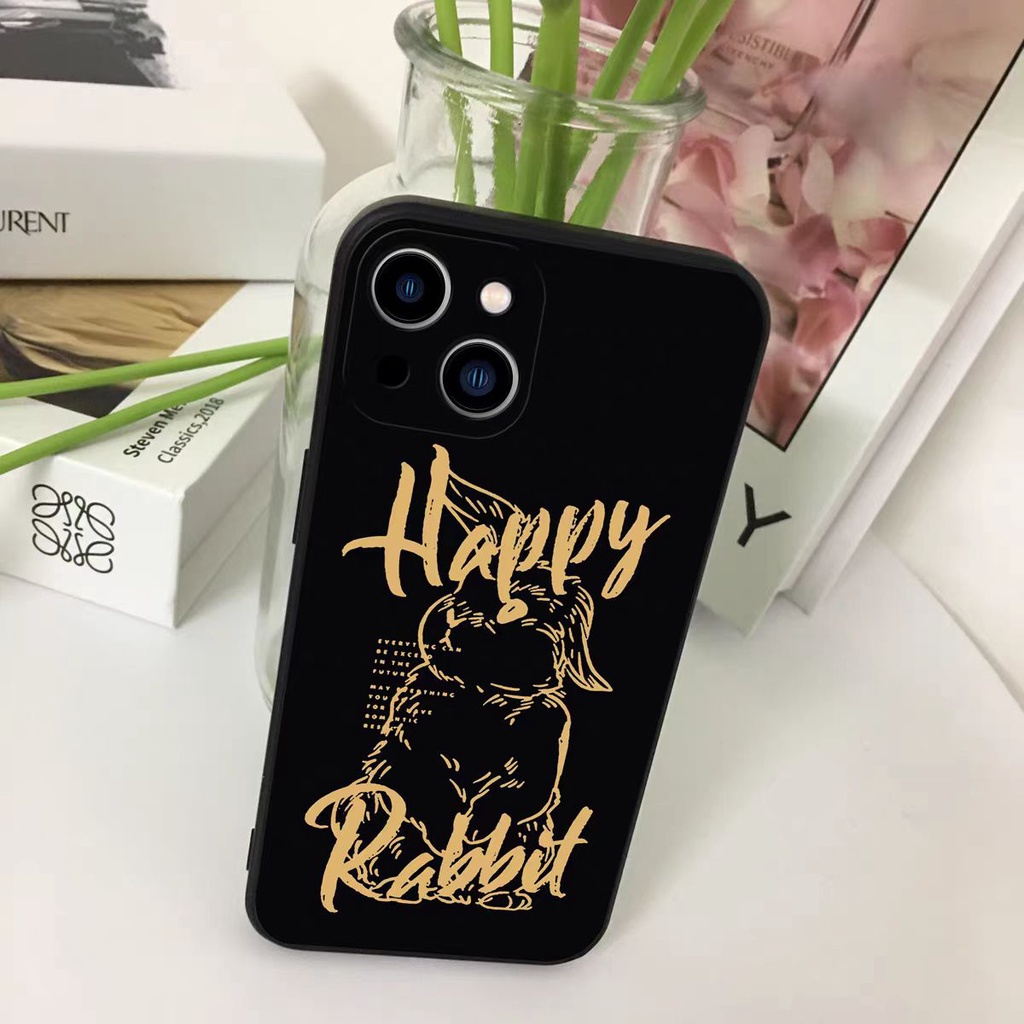 IPHONE Ins Pola Kelinci Cocok Untuk Iphone14 14pro 14plus 13 13pro 13prm iPhone12 7Plus 8Plus Xr XS 13 Pro Max Empat Sudut Casing Ponsel Tahan Guncangan