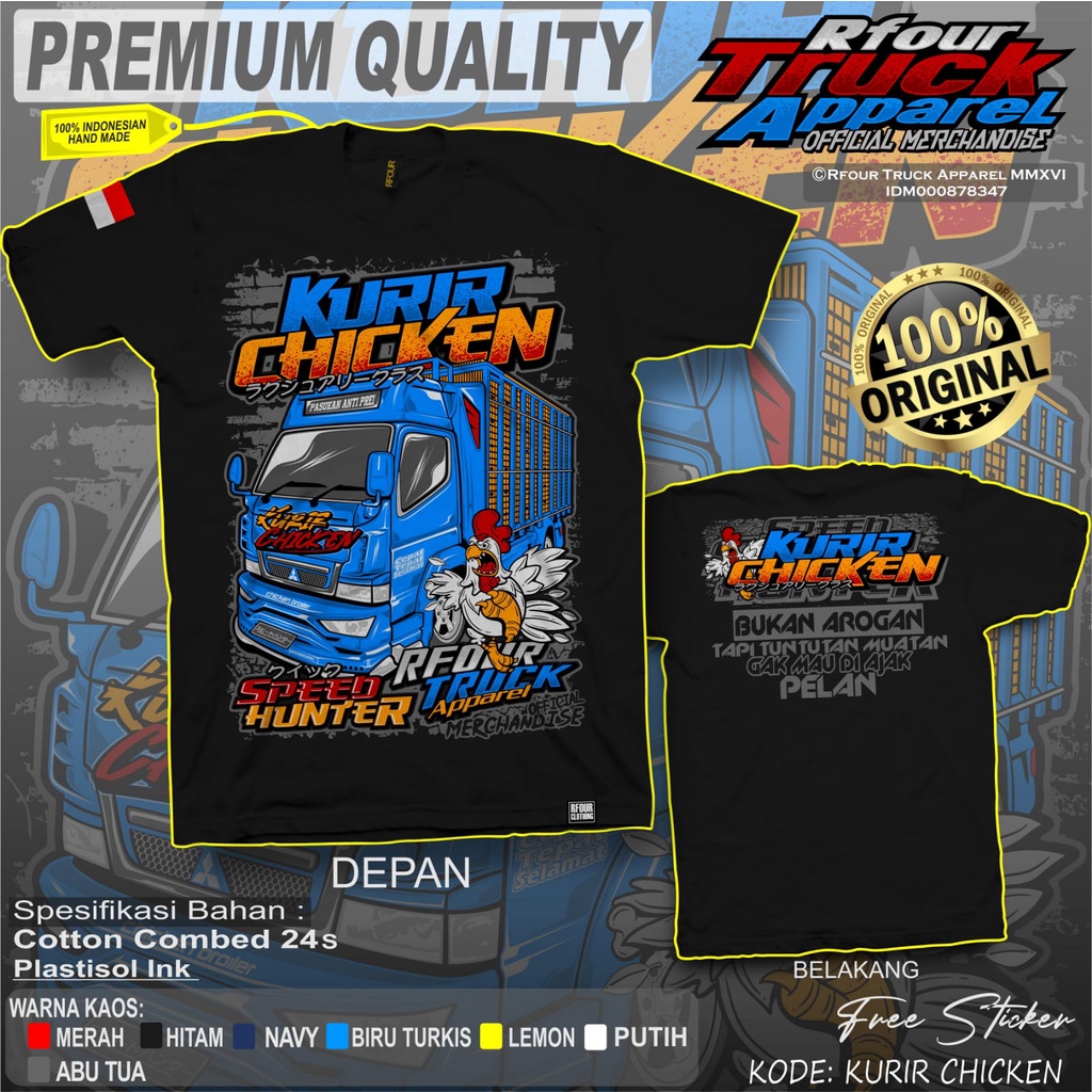 [COD] KAOS TRUCK KURIR CHICKEN KAOS TRUK KURIR AYAM BROILER KAOS KAOS TRUK AYAM BALAP KAOS TRUCK CHI
