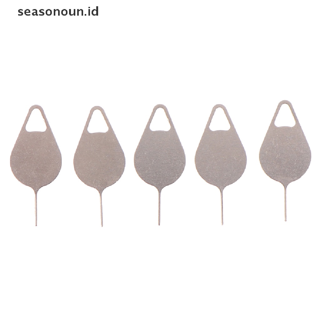 Seasonoun 50pcs Sim Card Tray Removal Eject Pin Alat Kunci Stainless Steel.