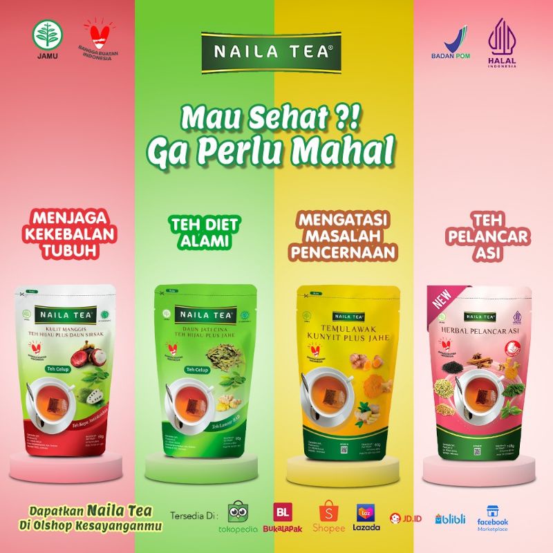 

Naila Tea Peluntur Lemak Teh Celup Herbal Solusi Hidup Sehat Tanpa Efek Samping