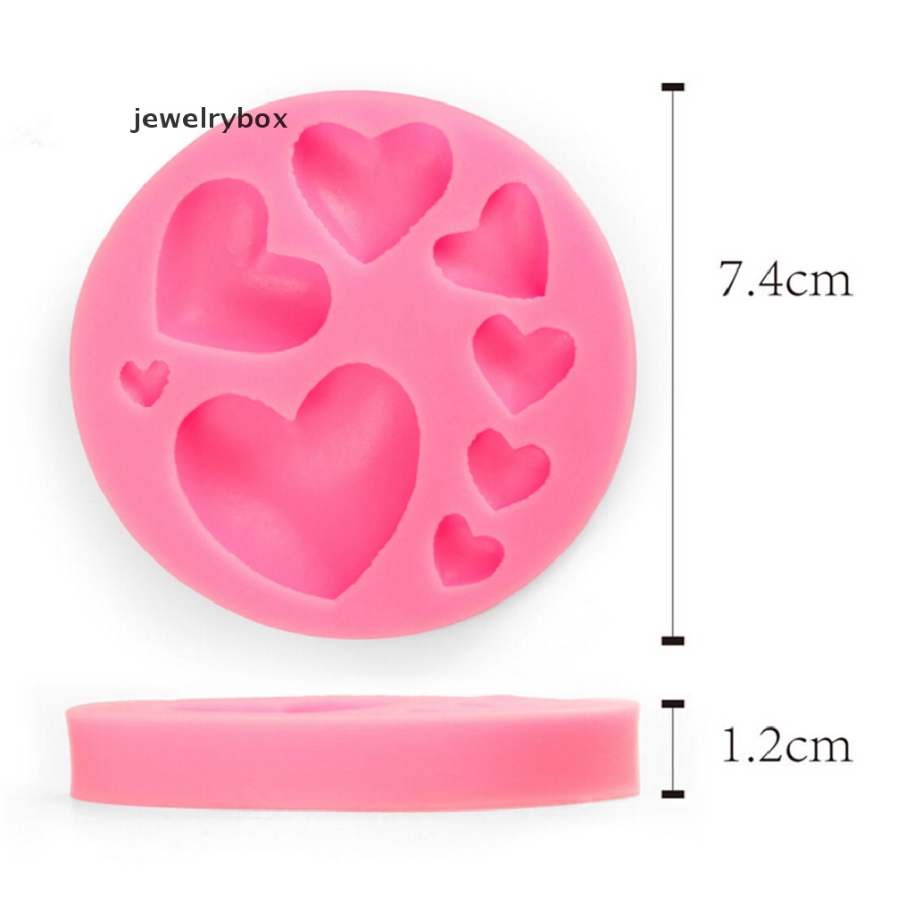 [jewelrybox] 3d DIY Heart Fondant Mold Silicone Cake Decorag Craft Sugar Cetakan Coklat Butik