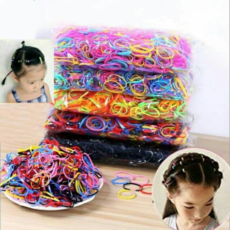 1000PCS DAN 2000PCS KARET JEPANG MIX WARNA/ HITAM