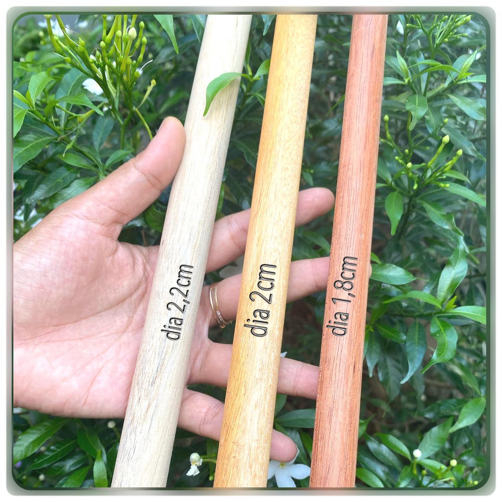 Kayu macrame dowel bulat
